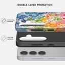 Compatible for Samsung Galaxy S25 Plus Case,Two Layer Protection Heavy Duty Cover,Compatible for Samsung Galaxy S25 Plus Phone Case,Vintage Sea Life Fruit Collage