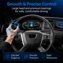 Steering Wheel Knob XL Stealth Black Edition, Heavy Duty No-Logo Spinner for Large Wheels (1.42"1.73"), Smooth Bearings, Comfortable Grip for Trucks, Vans, Pickups, SUVs, Tractors, & Forklifts
