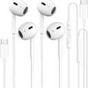 2 Pack-USB C Headphones Wired for iPhone 16/15, Type C Earphones with Microphone & Remote Noise Cancelling Earbuds for iPhone 15 Pro Max, iPad, Galaxy S23/S22/S21/S20/Ultra Note 10/20, Pixel 7/6/5/4