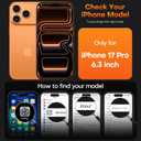TAURI for iPhone 17 Pro Case, Full Camera Protection with Screen Protector, Anti-Yellowing Military-Grade Protection Shockproof Slim Phone Case for iPhone 17 Pro, Clear