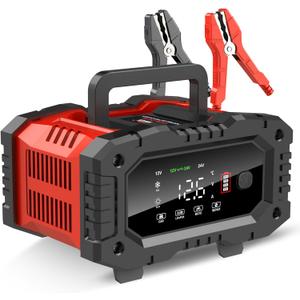 YONHAN Battery Charger 0-20A 12V/24V LiFePO4 Lead Acid Fully Automatic Battery Maintainer, Car Battery Trickle Charger Automotive w/Battery Repair, Winter Mode, for AGM, STD, Gel, Deep Cycle Batteries