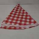 Hiasan Checkered Round Tablecloth 50 Inch - Waterproof Stain and Wrinkle Resistant Washable Fabric Table Cloth for Dining Room Party Outdoor Picnic, Red and White Gingham Pattern