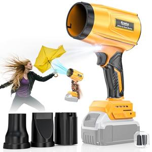 800,000 RPM Leaf Blower Compatible with Dewalt 20V: Ecarke Cordless Dust Blower, Electric Turbo Jet Blower Handheld Battery Powered with Brushless Motor for Patio Garden Lawn (No Battery)