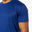 Men's Short Sleeve T-Shirt - Crew Neck Solid Color Quick-Dry Fabric, Navy Blue, L