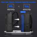 Travel Laptop Backpack for Men Expandable Business Backpack Fits 17-inch Laptop with USB Charging Port Waterproof Durable Computer Bag for Business Travel Work Office College