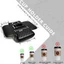 Car Armrest Cushion, Car Center Console Cover, Leather Armrest Cover for Car, Universal Middle Console Cushion with Storage Box, Cup Holder, Phone Slot, Waterproof Interior Accessories (Black)