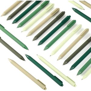 50 Pcs Ballpoint Pens Bulk Retractable Writing 1. 0 mm Black Ink Cute Pens Smooth Writing Color Fancy Gift for Teacher Student Employee Office School Home Baby Shower Supplies (Green Series)