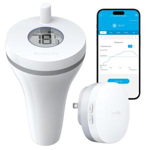 GoveeLife Wireless Pool Thermometer with App Remote, WiFi Digital Pool Thermometer Floating with IPX7 Waterproof, Notification Alert, Smart Swimming Temperature Monitor for Bath Tub, Aquarium, Hot Tub