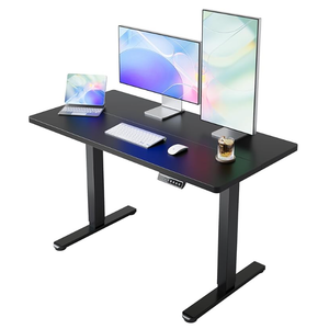 HUANUO Electric Standing Desk,48" x 24" Height Adjustable Desk, 4 Memory Height Settings, Sit to Stand Up Desk for Home Office, with Headphone Hook, Cable Manager, Black