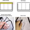 Clear Beach Bag Organizer Compatible with Bogg Bag X Large Size, PVC Insert Divider Liner for XL Bogg Bag Accessories (Clear-Black)