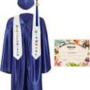 GraduationMall Kindergarten Graduation Cap Gown Stole Package with 2026 Tassel, Certificate (Blue, S)
