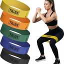 Tribe Lifting Fabric Resistance Bands for Working Out - 5 Exercise Bands Set for Legs and Glutes - Booty Bands for Women and Men - Thick Cloth Workout Bands for Physical Therapy, Hip Training