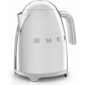 SMEG 50's Retro Style Electric Water Kettle with Automatic Shutoff, Removable Base, and Water Indicator, KLF03SSUS, Polished Stainless Steel (Chrome)