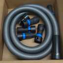 CenTec Systems 94698 Quick Click 10 Ft. Hose for Home and Shop Vacuums with Expanded MultiBrand Power Tool Adapter Set for Dust Collection