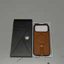 For iPhone 17 Pro Max Leather Case with Stand, Anti-Slip Grip Ring, Fits for MagSafe (Brown, IP17 Pro Max-6.9inch)