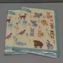 60 Pack Disposable Placemats for Baby & Toddle, Sticky Kids Placemat for Picnic Table, Party, Travel, 12" x 18" Restaurant Table Mats, Animal Alphabet Theme