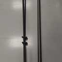 Kemmie 1" Window Treatment Curtain Rod with Cylindrical Cap Finials, Double Drapery Rod Adjustable Length 72-144", Matted Black