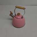 ROCKURWOK Tea Kettle, Tea Pot with Cool Touch Ergonomic Handle, Teapot Food Grade Stainless Steel, Tea Kettle Stovetop, Kettle Teapot, Whistling Tea Kettles, Small Tea Pot, 1.6 Quart (Pink)