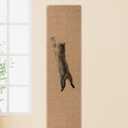 FHTONGE 71x15.8 Thickened Cat Wall Climbing Carpet with 16 Fixed Nails, Extra Large Tall Cat Scratch Pad for Wall, Wall Mounted Climbing Cat Scratcher for Furniture Couch Sofa Protector(Camel)