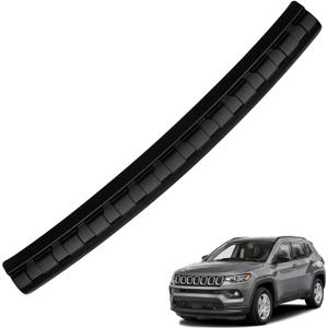 Rear Bumper Protector Compatible with Jeep 2017-2025 2026 Compass Accessories Matte Black ABS Material Trunk Door Entry Bumper Guards