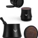 Blind Espresso Shaker 58mm with Walnut Lid | Magnetic Dosing Cup for 58 mm Portafilters | Coffee Grounds Distribution Tool