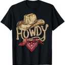 Western Cowboy Birthday Party Howdy Cowboy T-Shirt, 2XL