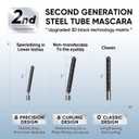 JUDYDOLL 3D Curling Eyelash Iron Mascara -Waterproof, Contains Fibers for Lengthening, Ultra Fine Tip to Apply without Clump, Smudge-Proof, Iron Wand Tubing Mascara (6Curling Design #01Black, 0.07oz)