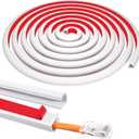 196" Side Open One Cord Hider for Wall Mounted TV Extension Cord Covers for Wires On Wall Self-Adhesive Cable Hider for 1 Cords Hiders Raceway Kit for Cable Concealer Home & Office, White