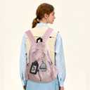 Mini Backpack for Women & Teen Girls, Lightweight Water-Resistant Nylon Backpack with Side Pockets, Detachable Pouch & Bonus PU Pouch (pink) (Pink)