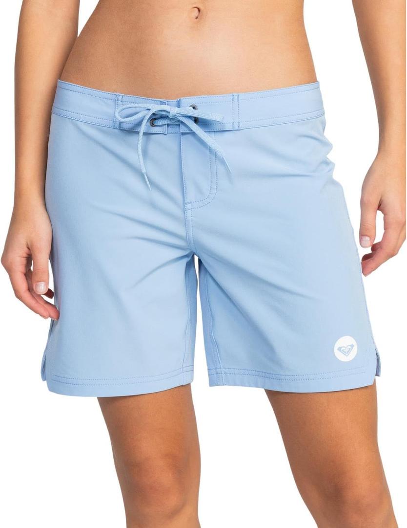 Roxy Womens Board Shorts 7" Inseam  Quick Dry Swim Shorts, Swimsuit Bottom, Bikini Cover Up, Beachwear (Large, Bel Air)