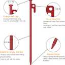 8 Pack Tent Stakes Heavy Duty 12 inch Steel Tent Pegs for Camping Unbreakable and Inflexible