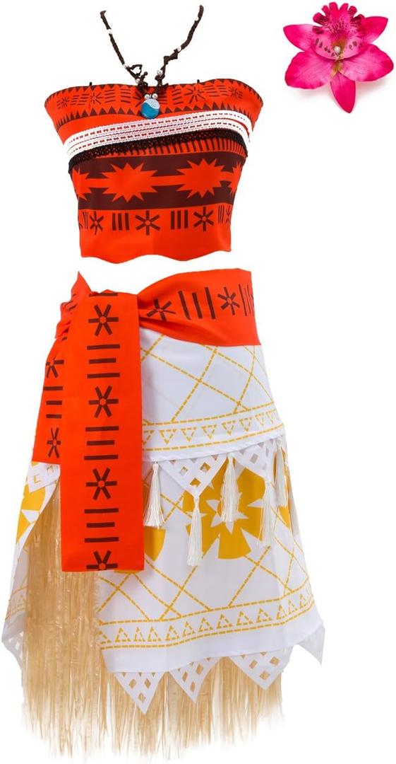 Ainiel Women Girls Skirt Set with Necklace Cosplay Costume Halloween XL