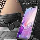SUPCASE for Samsung Galaxy S20 Ultra Case with Screen Protector (Unicorn Beetle Pro), [Built-in Belt Clip & Stand] Full-Body Rugged Kickstand Protective Phone Case for Galaxy S20 Ultra 5G, Black