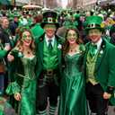 4 x 12Pcs St Patricks Day Headband Costume Accessories Set - Sequin Clover Boppers Headband Shamrock Sunglasses Temporary Tattoos Irish Costume Accessories Irish Party Cosplay Favors