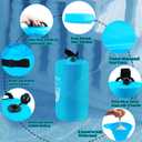 2PCS Pool Ladder Weights 20L Universal Pool Step Weights Sand Bag Waterproof 500D PVC Swimming Pool Stair Weights for Above Ground and Inside Pool with 2 Nylon Handles and 1 Funnel Light Blue