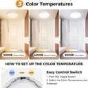 slochi Motion Sensor Light Indoor Wired, 8.7 Inch 3000K/4000K/6500K Closet Lights Motion Sensored, 18W 1800LM Flush Mount Ceiling Light for Hallway Pantry Stairwell Porch, White, 1 Pack-8.7 Inch