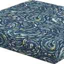Arden Foam Outdoor Dining Seat Cushion Kit, 19 x 19, Made with ProFoam, Rain-Proof, Fade Resistant, Sapphire Blue Ridge Paisley