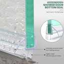 2-Pack 5/16" x 39" Shower Door Bottom Seal Strip, Shower Door Sweep, Frameless Glass Door Seal Strip, Stop Shower Leaks for 5/16" (8mm) Thick Glass