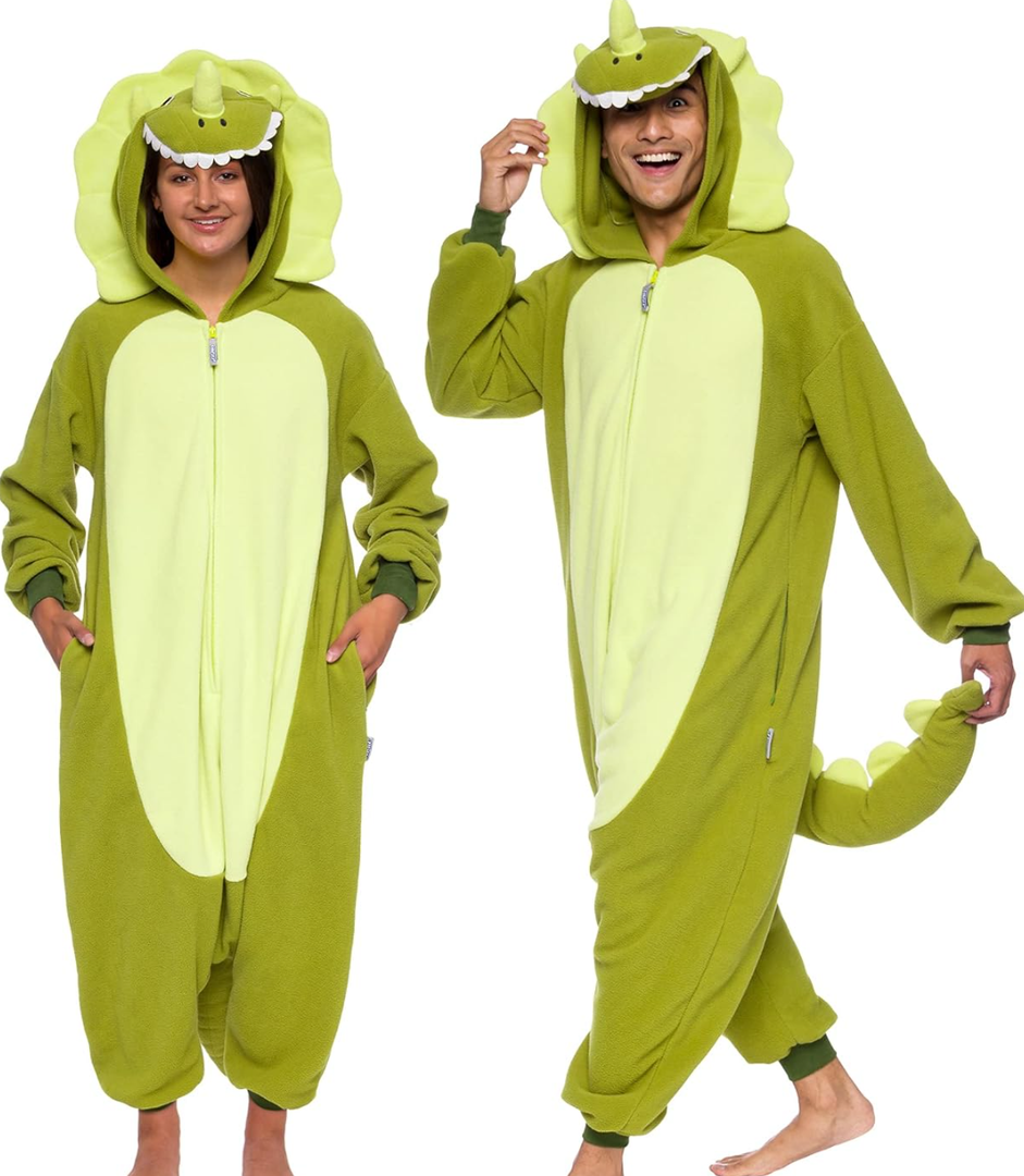 Funziez! Adult Onesie Halloween Costume - Animal and Sea Creature - Plush One Piece Cosplay Suit for Adults, Men and Women, XXL