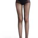 Women's Sheer Tights Pantyhose Lightweight, Comfortable, 20 Den - 3 Pairs (Black, S)