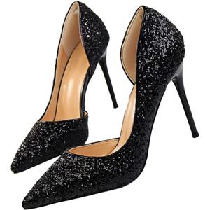 Dress First Zapatos de tacn clsicos de punta cerrada para mujer (Negro -), Size 250 (1.5)
