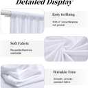 20ft x 15ft White Backdrop Curtains for Wedding Parties, 4 Panels Wrinkle Free Fabric Drapes Photo Backdrop for Baby Shower Birthday Stage Reception Lobby Decoration, 5ft15ft_4 Panels