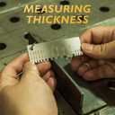 TOOLIOM Stainless Steel Welding Gauge Set - Wire Gauge Measuring Tool, Round Dual Sided Metal Sheets Guage & 2 PCS Mater Thickness Gauge Tool