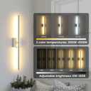 Rechargeable Battery Operated Wall Sconces, 11000mAh Wireless White Wall Lights with Remote Control, 350°Rotate Dimmable Wall Lamp, 3 Color Temperatures, for Bedroom Living Room Hallway, 1 PCS, 1 Pack