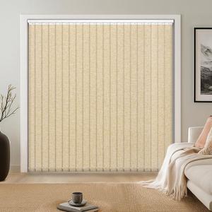 LazBlinds Room Darkening Vertical Blinds Replacement Slats  Polyester Fabric for Sliding Glass Door, Patio & Windows, 82.5"x3.5", 25 Pack, Beige