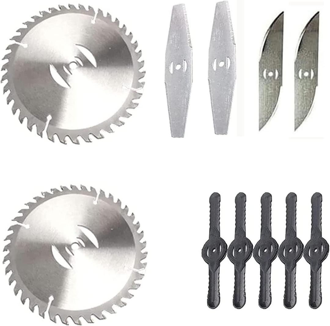 Replacement Blades,Electric Battery Powered Weed Wacker Attachments,Brush Cutter Trimmer Head3 Kinds of Adjustable Blades,Garden Trimmer Accessories