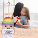 2 x Funny Knitted Wool Doll Toy with Positive Card, Creative Cute Mini Crochet Positive Potato Dolls Cheer Up Gift for Family Kids Friends Encouragement Decoration (A- Little Reminder from Potato)