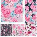 6PCS Thickened Glasses Cleaning Cloth Elegant Flower Design Microfiber Cleaning Cloth, Multi-Colored Eyeglass Lens Cleaning Cloths, Soft Wipes for Reusable Eyeglass and Phone Screens (Peony)