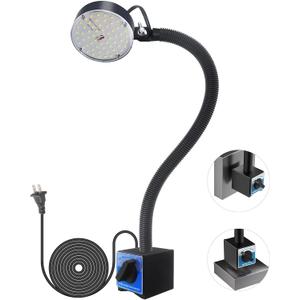 Magnetic Work Light, LED Machine Light, Work Light with Flexible & Magnetic Base, Shop Tool Lamp for Lathe, Work Bench, Sewing Machine, Bandsaw, Industrial Lighting, 2000 Lumens, Black