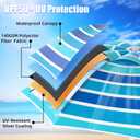 8FT. Large Beach Umbrella with Heavy Duty Sand Anchor & Tilt Sun Shelter, UPF50+ UV Protection, Wind Resistance, Waterproof Canopy, Portable for Beach Outdoor Patio Yard Garden Pool